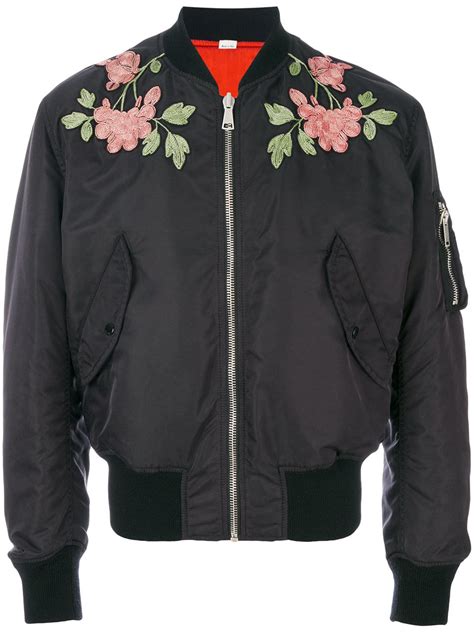 bomber gucci puños amarillos flores